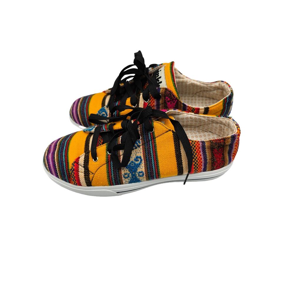 Inkkas Aztec Print Style Lace Up Shoes Sneakers Womens Sz 9 - Picture 2 of 6